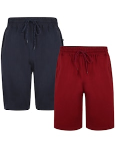 KAM Twin Pack Jersey-Shorts-Set Marineblau
